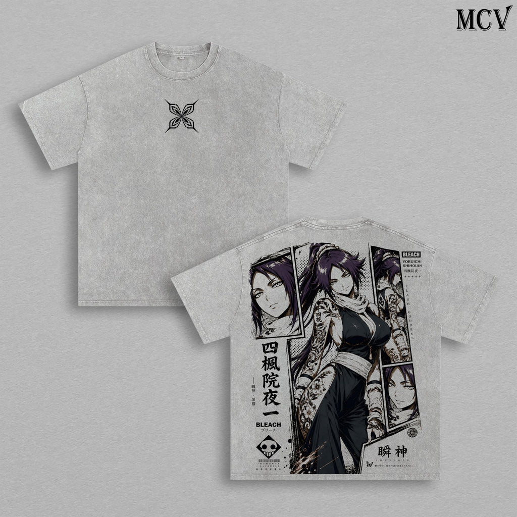 Yoruichi Shihōin Bleach Irezumi Flash Goddess Anime Vintage Washed Tee