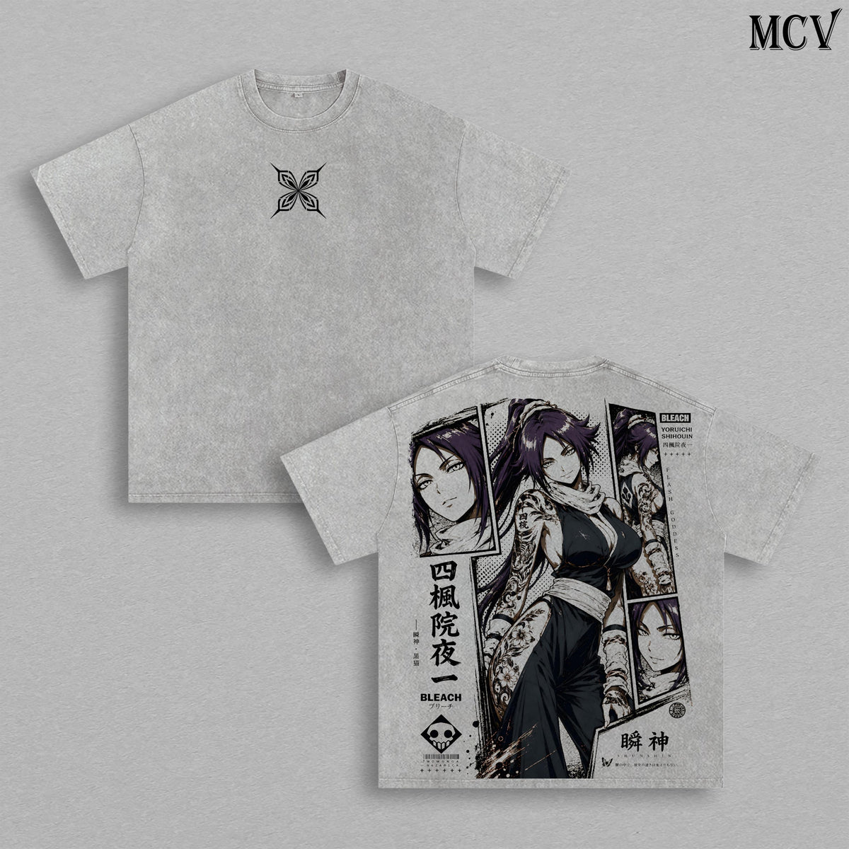Yoruichi Shihōin Bleach Irezumi Flash Goddess Anime Vintage Washed Tee