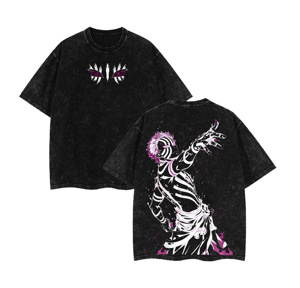 Akaza - Demon Slayer Infinity Castle Washed T-Shirt