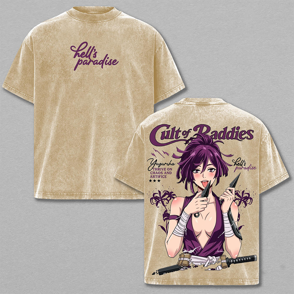 Yuzuriha Hell's Paradise Kunochi Assassin Anime Vintage Washed Tee