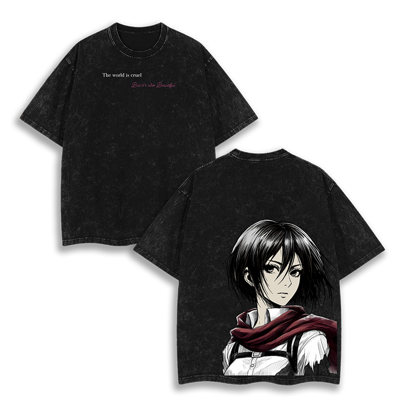 Mikasa Ackerman  Attack on Titan Washed T-Shirt