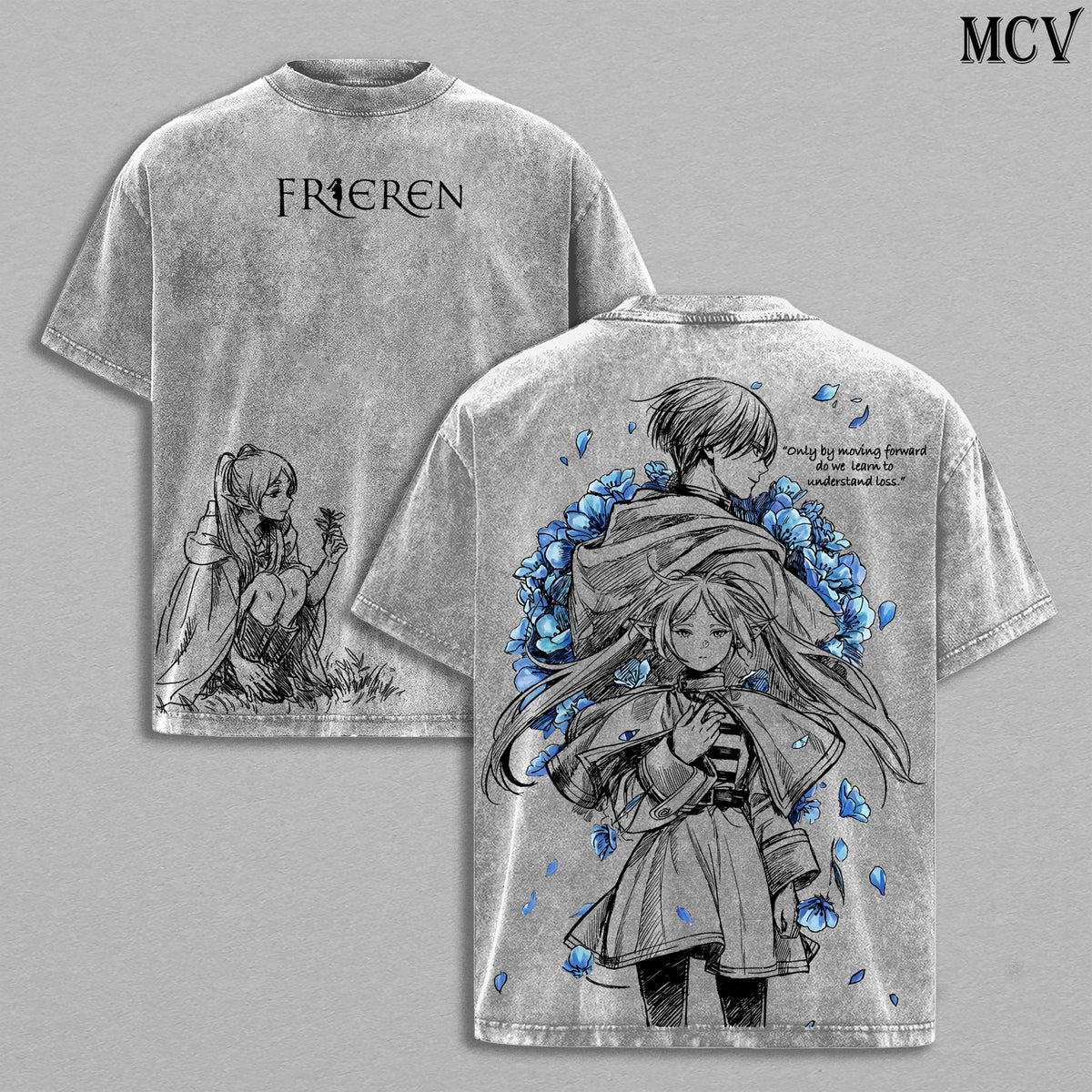 Frieren Fern Himmel Beyond Journey’s End Anime Vintage Washed Tee