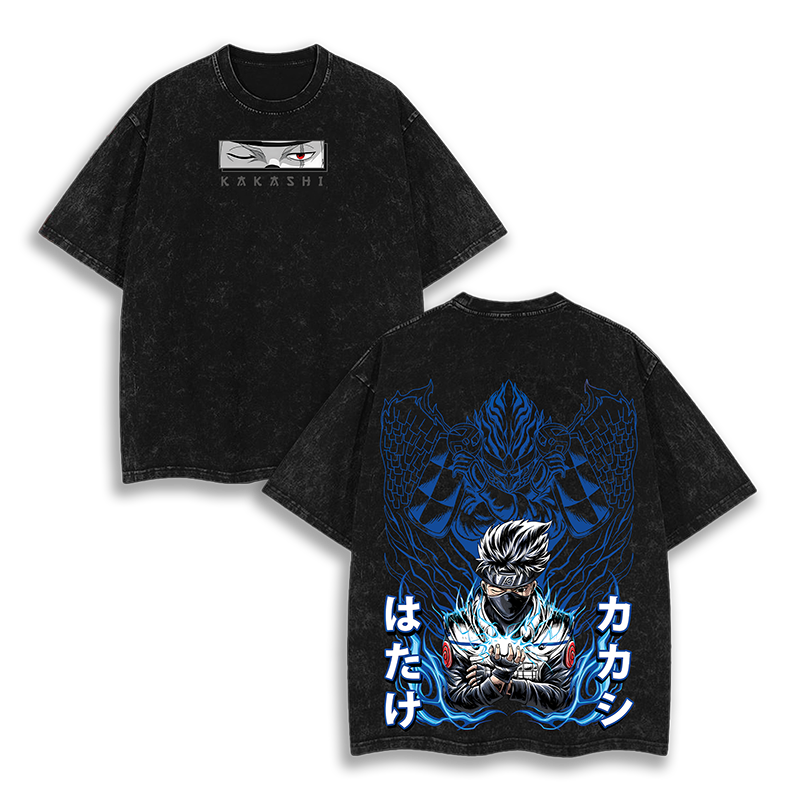 Hatake KaKashi - Naruto  Anime Washed T-Shirt