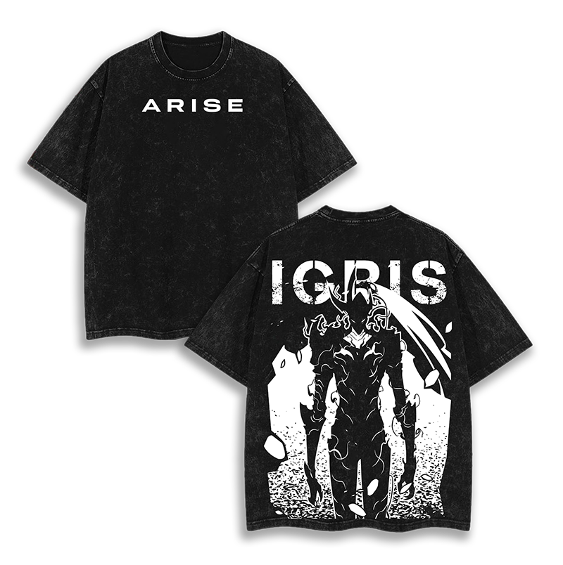 IGRIS Sung Jin Woo - Solo Leveling Anime V2 Washed T-Shirt