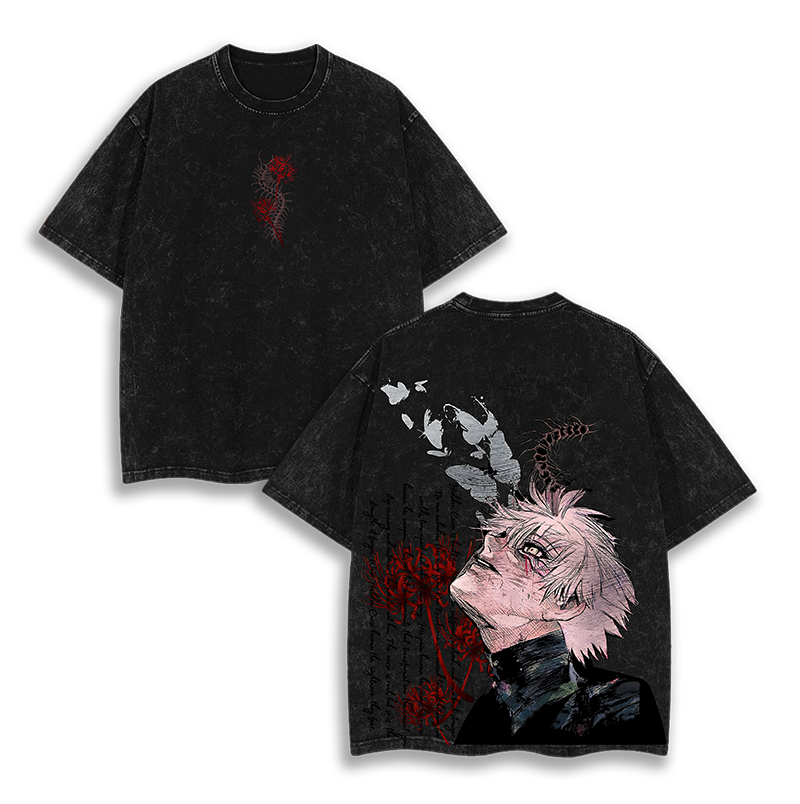 Ken Kaneki Tokyo Ghoul Anime Vintage Washed Tee