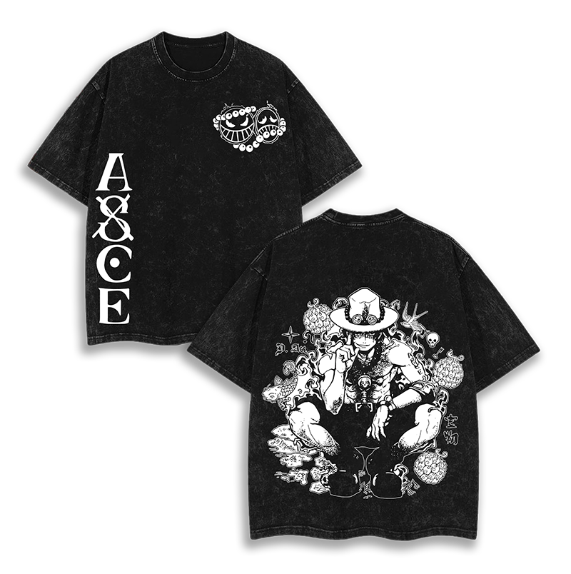 ACE x One Piece Anime  Washed T-Shirt