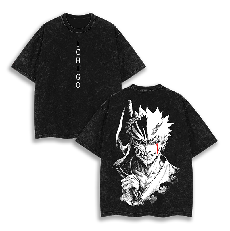 Kurosaki Ichigo in Hollow form Bleach Washed T-Shirt