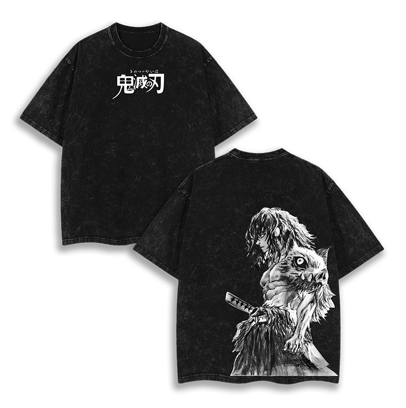 Hashibira Inosuke Demon Slayer Washed T-Shirt