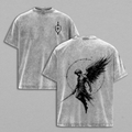 Sanctus Michael Archangelus x Flaming Sword Christian Vintage Washed Tee