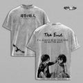 Eren Yeager & Mikasa Ackerman Attack on Titan Anime Vintage Washed Tee