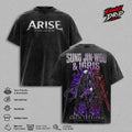 Sung Jin-Woo & Igris Solo Leveling Anime Vintage Washed Tee