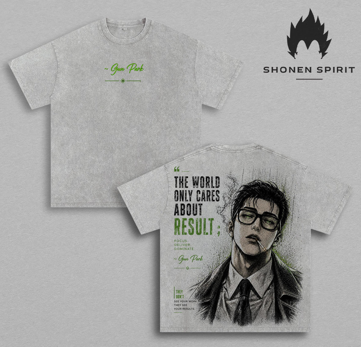 Gun Park Lookism Anime Vintage Washed Tee
