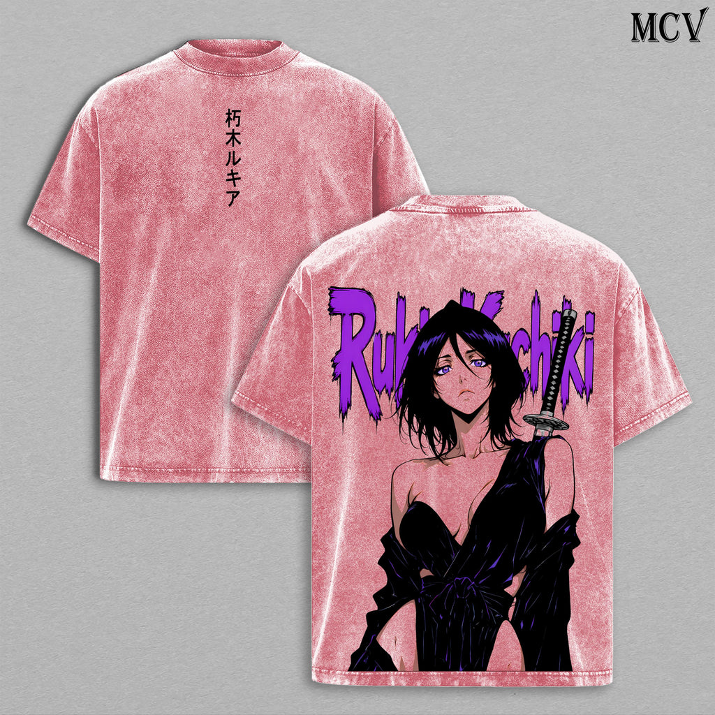 Rukia Kuchiki Bleach Sode no Shirayuki Anime Vintage Washed Tee