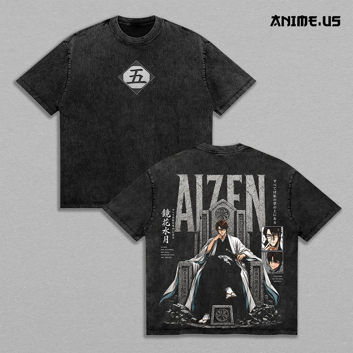 Sosuke Aizen Captain of the Fifth Division Bleach Anime Vintage Tee