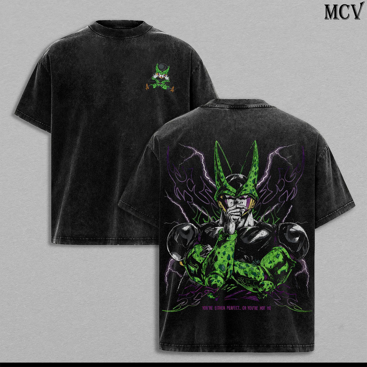 Perfect Cell DBZZ Anime Villain Vintage Washed Tee