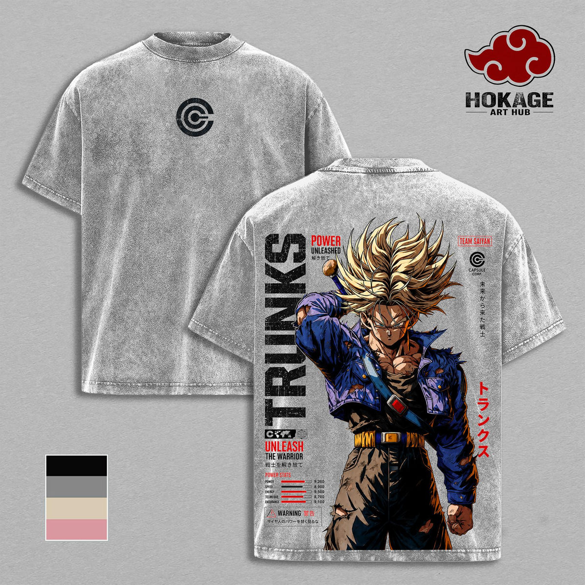 Trunks DBZ Future Trunks Capsule Corp Anime Vintage Washed Tee