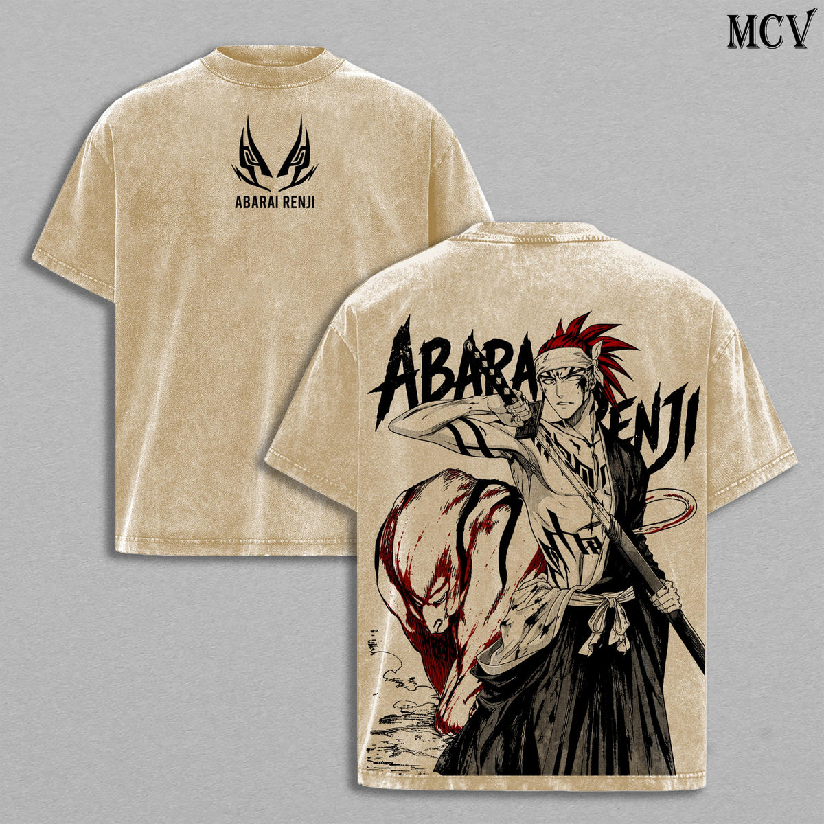 Abarai Renji Bleach Zabimaru Anime Vintage Washed Tee