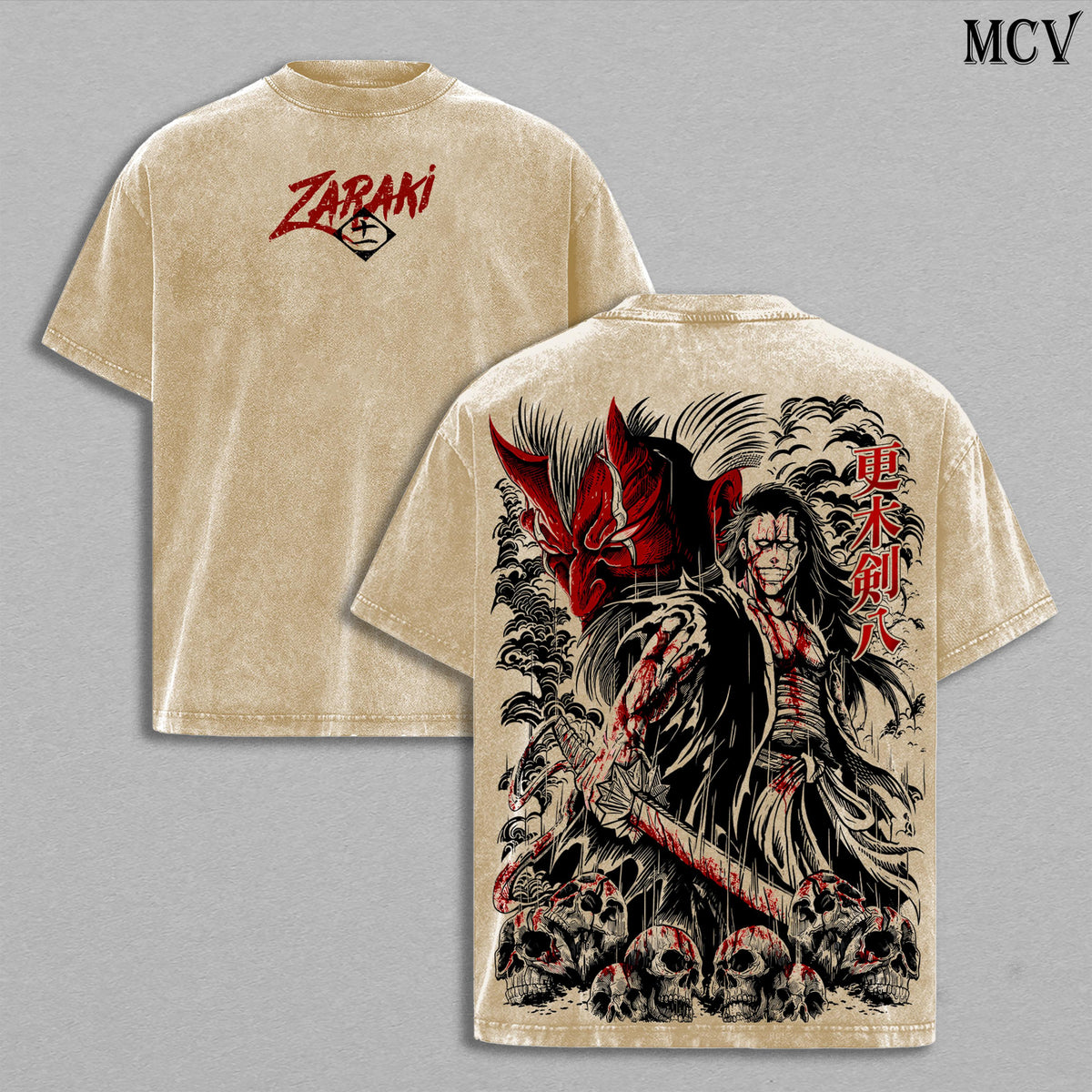 Kenpachi Zaraki Bleach TYBW The Calamity Anime Vintage Washed Tee