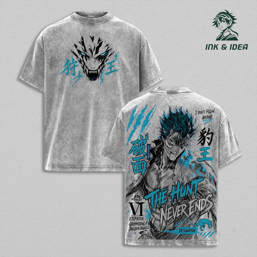 Grimmjow Jaegerjaquez Espada VI Bleach Anime Vintage Washed Tee