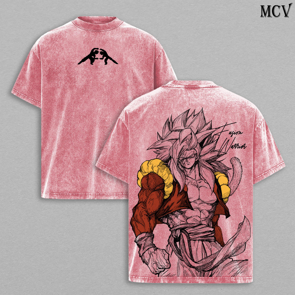 Gogeta DBZ SSJ4 Fusion Warrior Anime Vintage Washed Tee