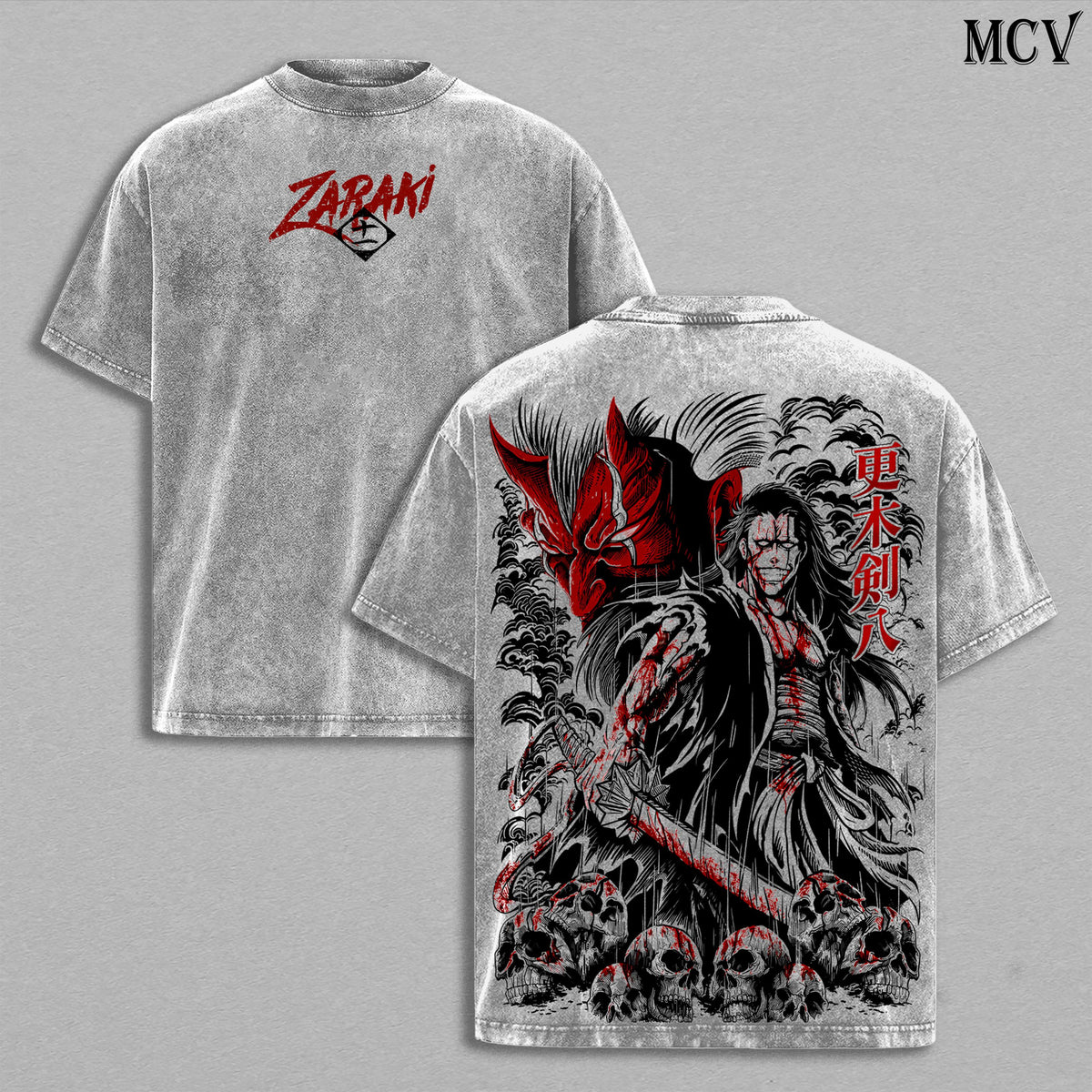 Kenpachi Zaraki Bleach TYBW The Calamity Anime Vintage Washed Tee