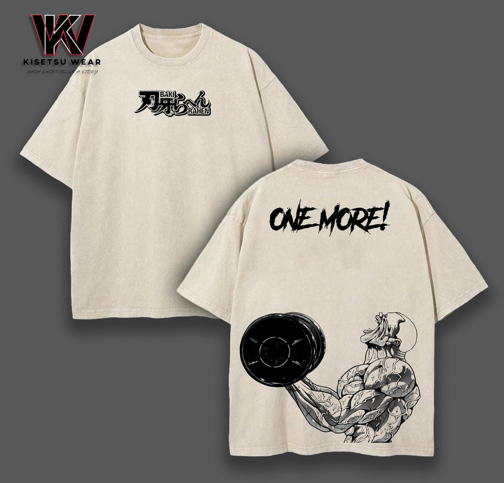 Jack Hanma One More Gym Baki Anime Vintage Washed Tee
