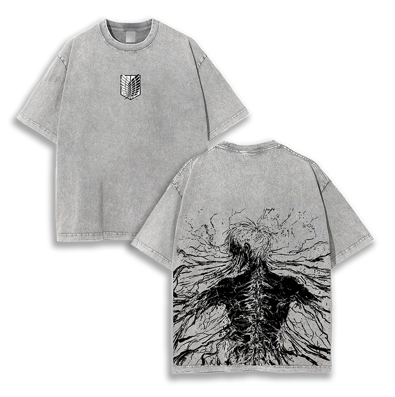 Eren Yeager retro Attack on Titan washed t-shirt