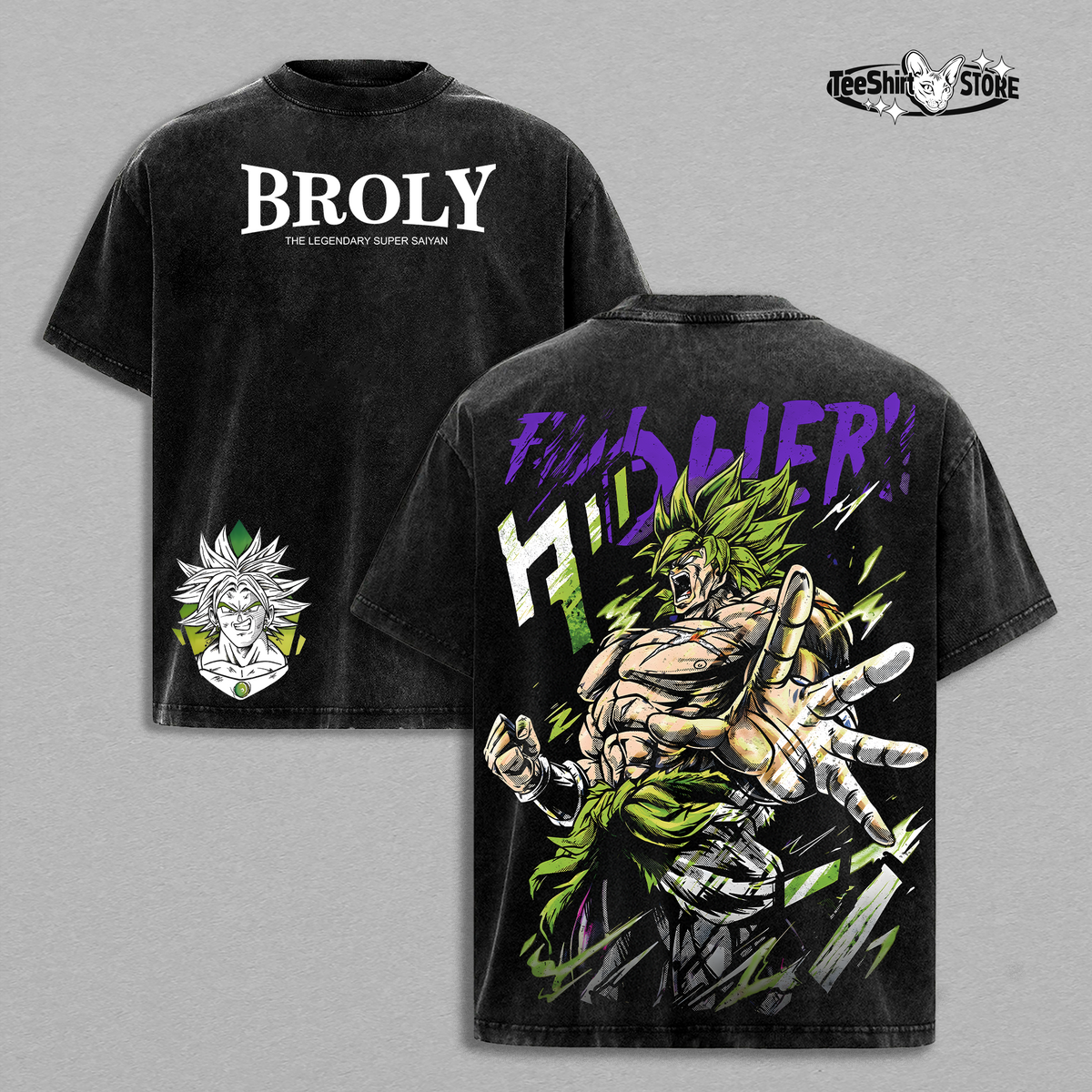 Broly The Legendary DBZ Anime Vintage Washed Tee