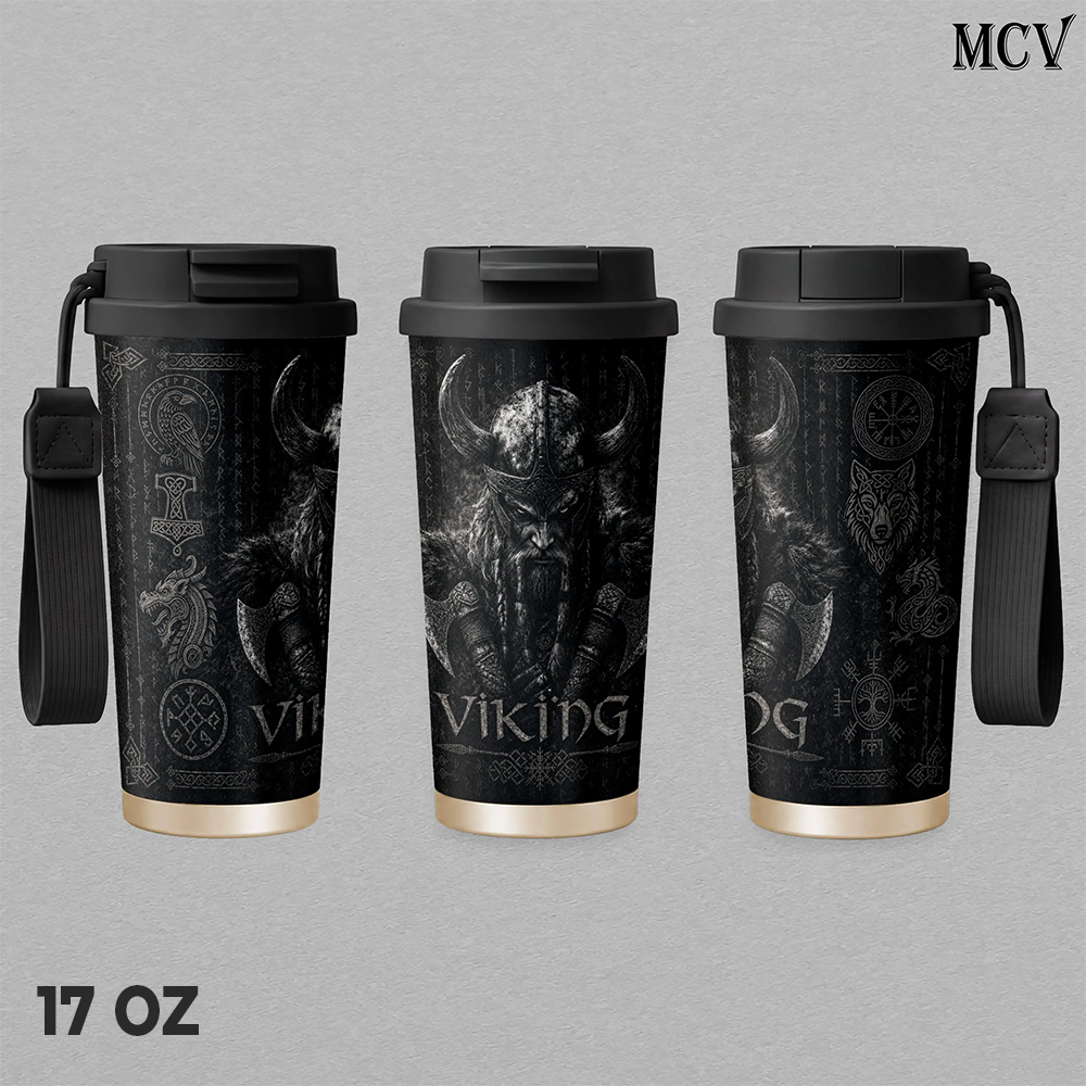 Nordic Viking Warrior Tumbler 17oz 24oz 30oz