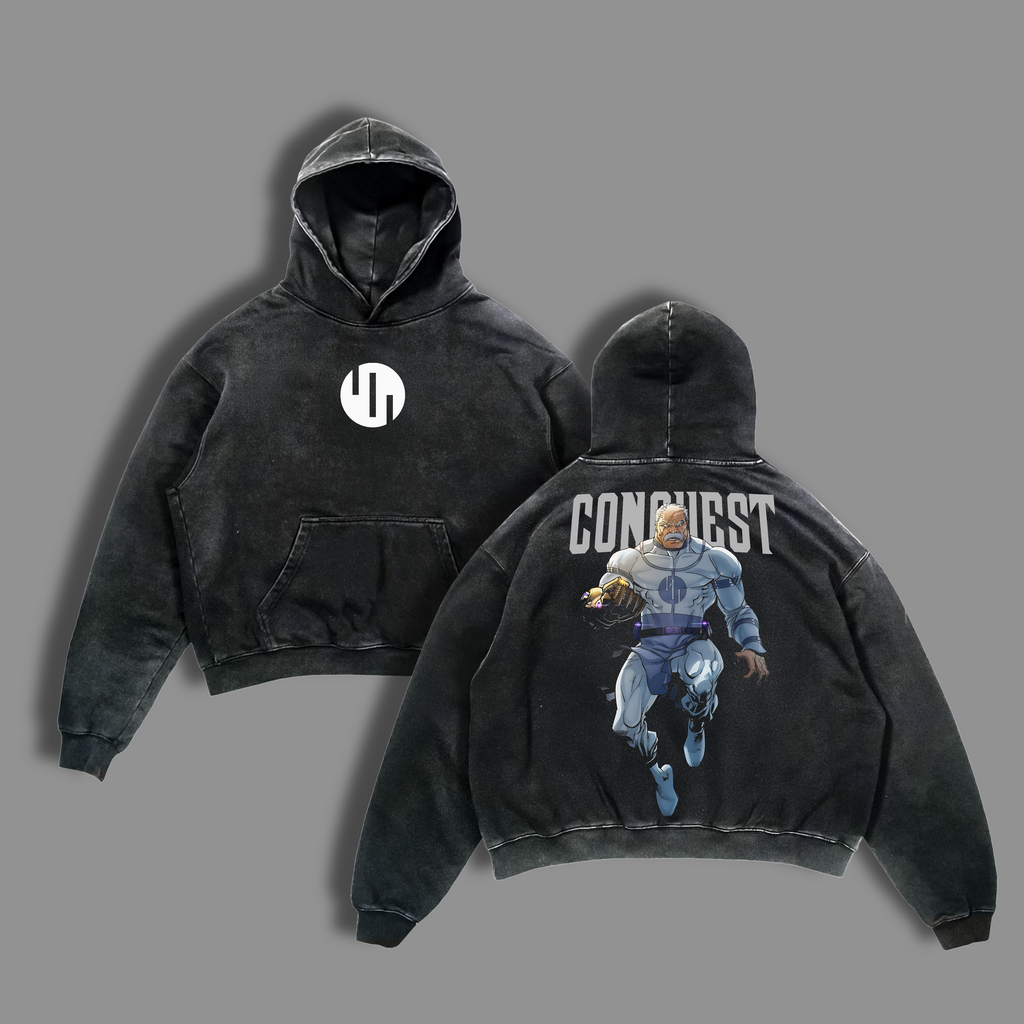 Conquest x Invincible Anime Double Printed Vintage Washed Tee