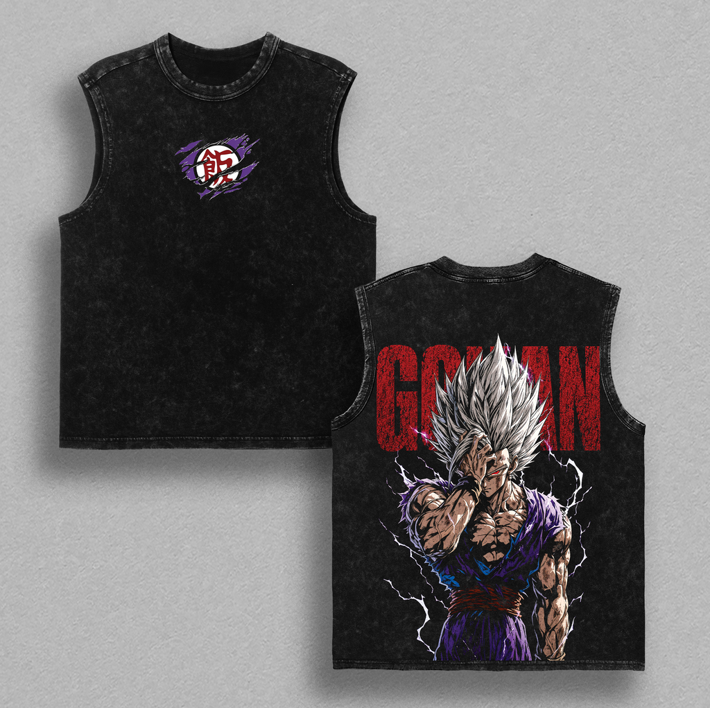Gohann Beast Gohan DBZ Anime Vintage Washed Tee