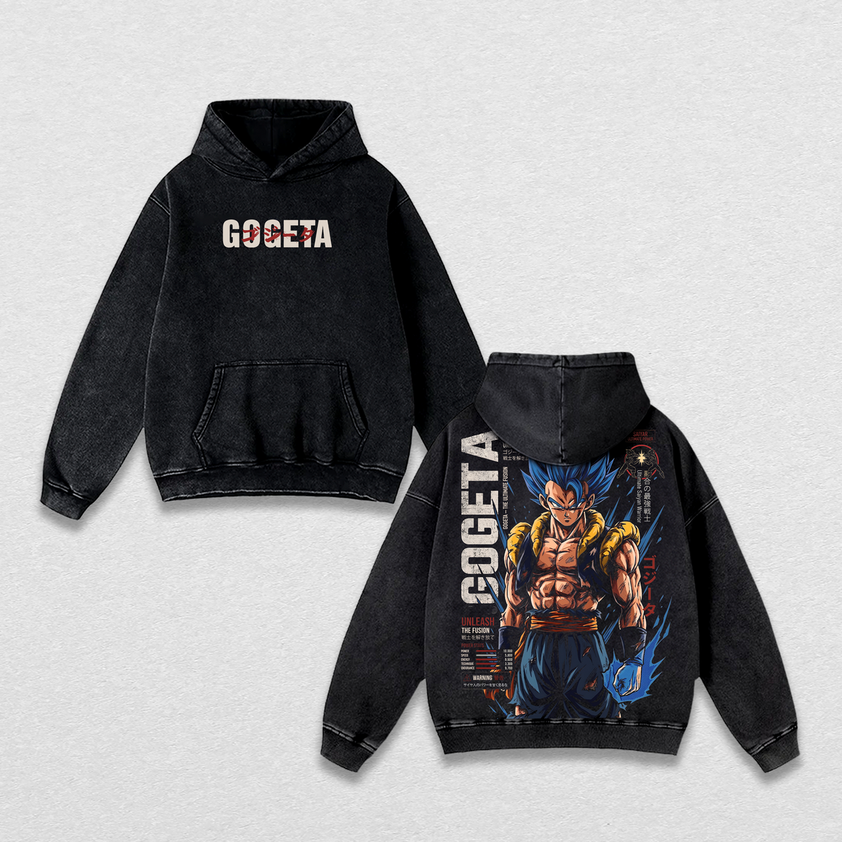 Gogetaaa Blue DBZ Anime Vintage Washed Tee