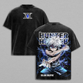 Killua Zoldyck Shirt Hunter x Hunter Anime Lightning Nen Graphic Vintage Washed Oversized T-Shirt Assassin Prodigy Streetwear