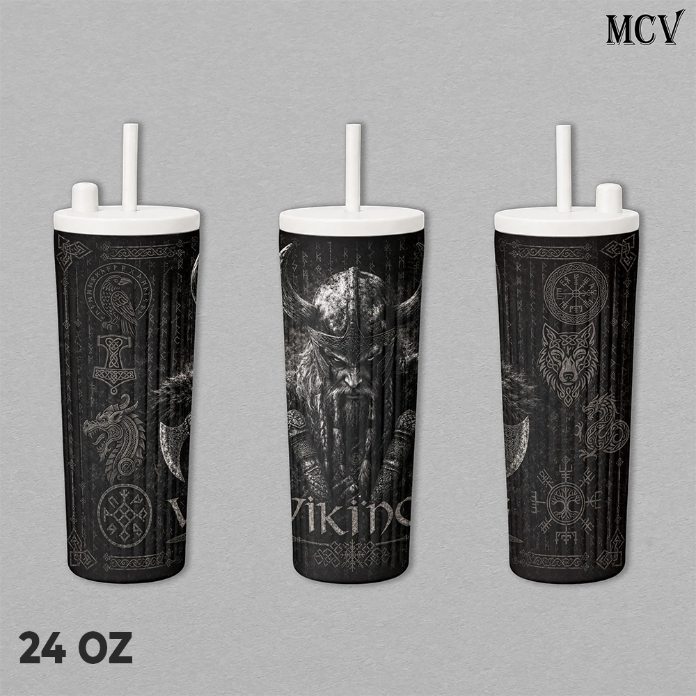 Nordic Viking Warrior Tumbler 17oz 24oz 30oz