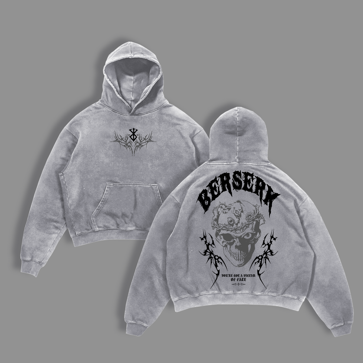 Berserk Double Printed Anime Vintage Washed Tee