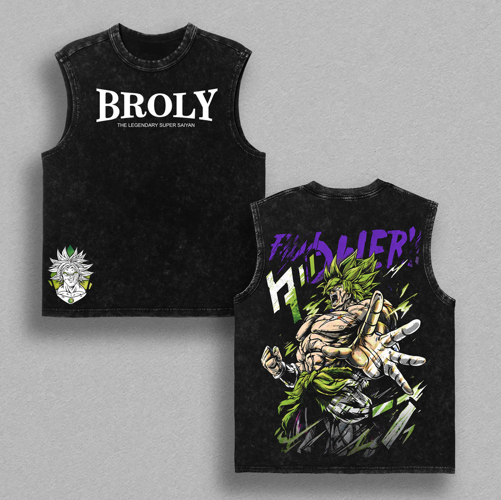 Broly The Legendary DBZ Anime Vintage Washed Tee