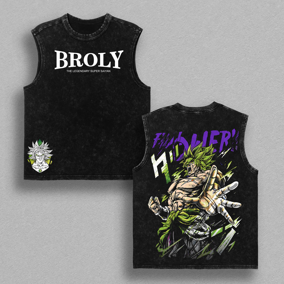 Broly The Legendary DBZ Anime Vintage Washed Tee