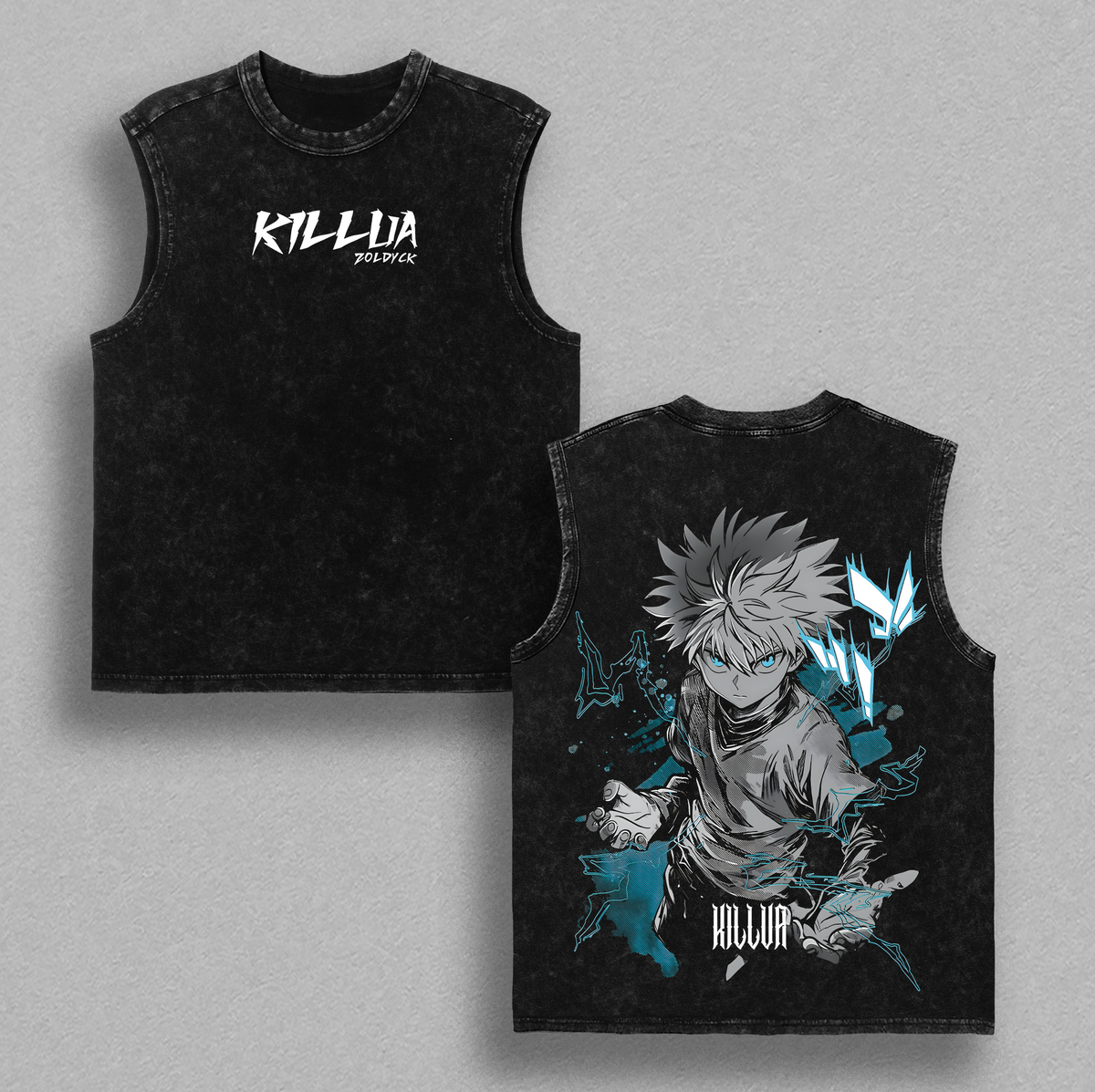 Killua Zoldyck Hunter x Hunter Tshirt & Hoodie, Tank Top, Sweatshirt Wash – Oversize Unisex Cotton Double Printed Gift For Anime Fan