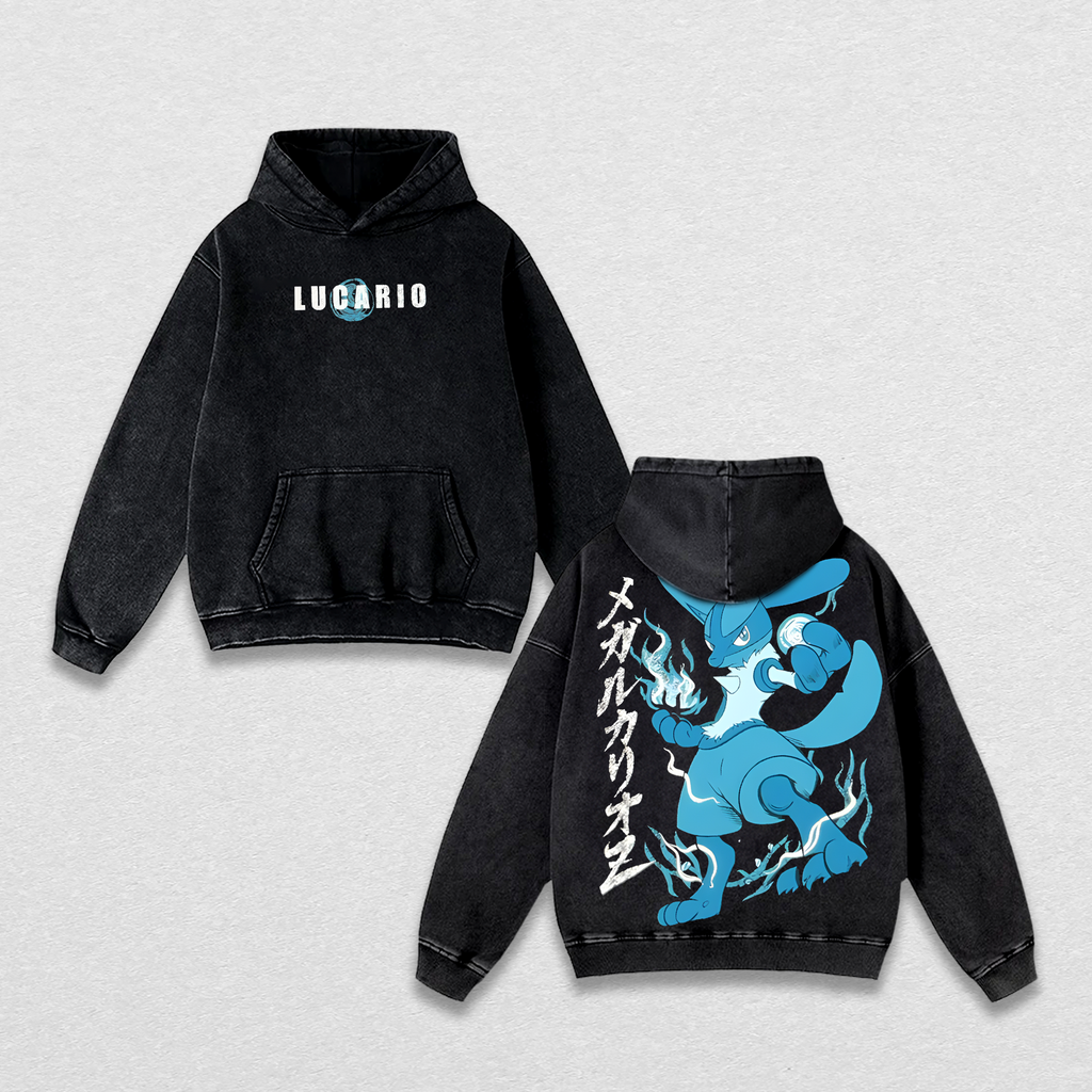 Lucario PoKeMon Anime Vintage Washed Tee