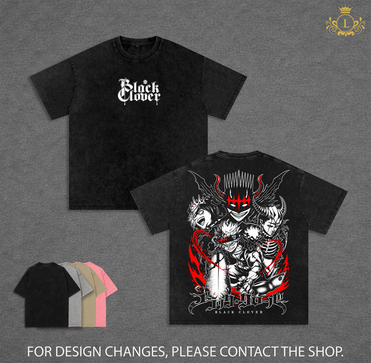 Asta Black Clover Ss 2 Black Bulls Anime Vintage Washed Tee