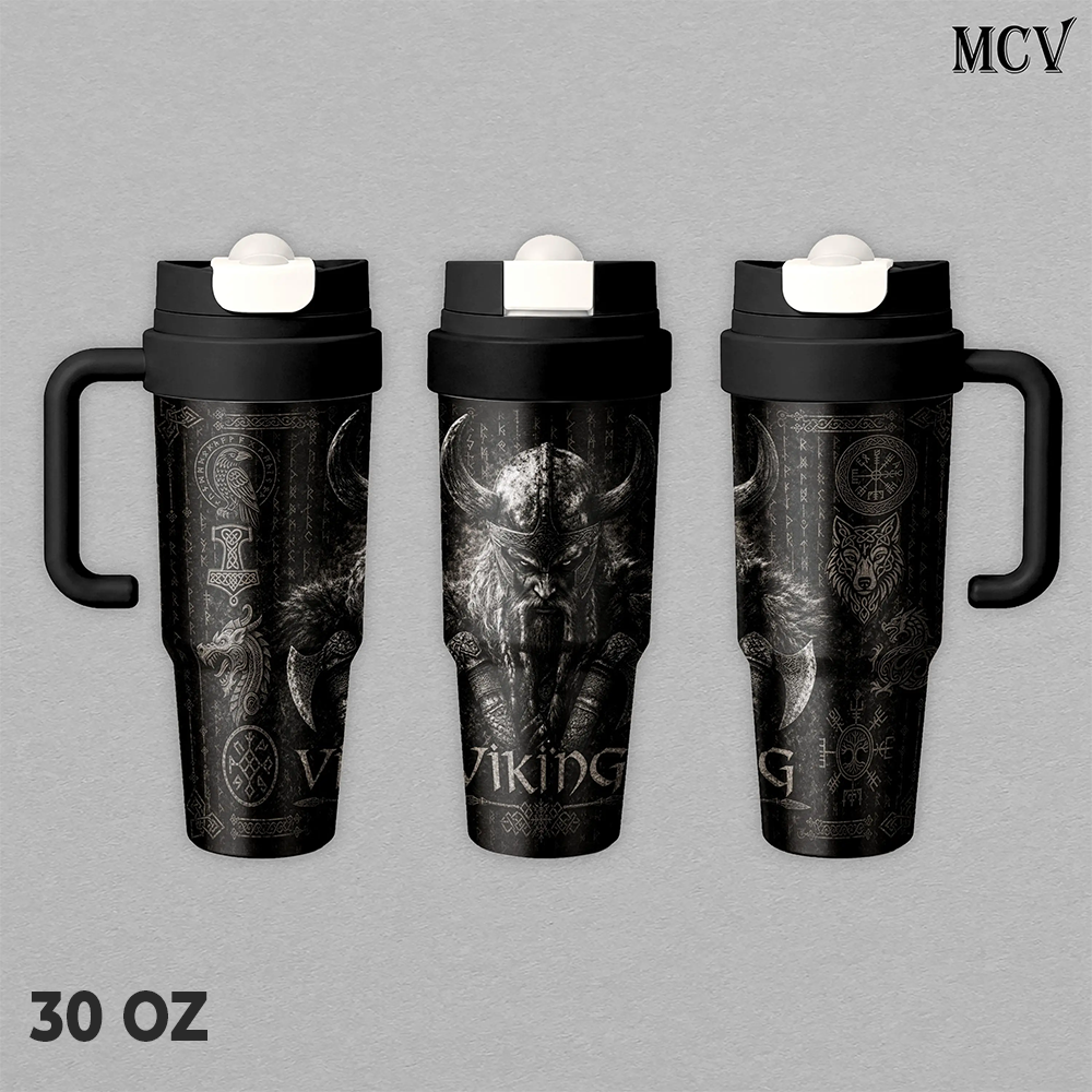 Nordic Viking Warrior Tumbler 17oz 24oz 30oz
