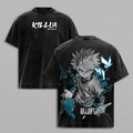 Killua Zoldyck Hunter x Hunter Tshirt & Hoodie, Tank Top, Sweatshirt Wash – Oversize Unisex Cotton Double Printed Gift For Anime Fan