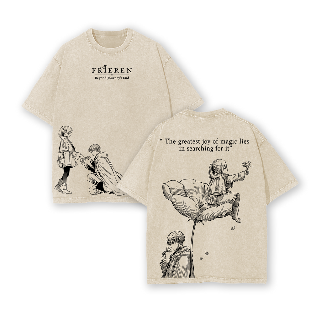 Frieren X Himmel Season 2 Vintage Washed T-Shirt, Frieren Beyond Journey’s End Anime Graphic Tee