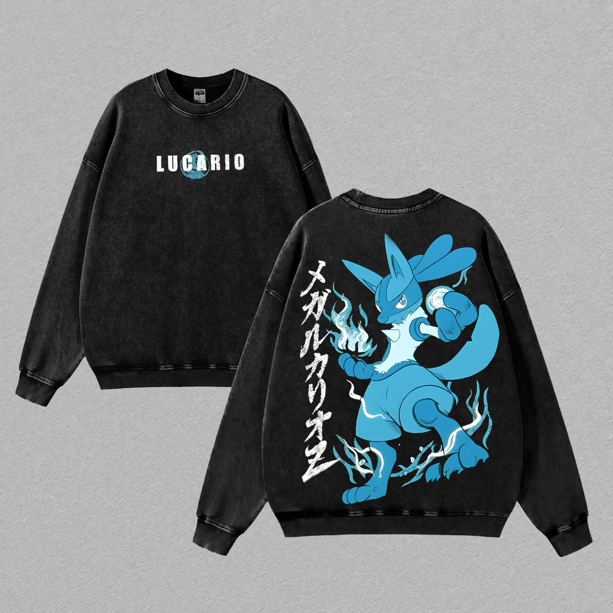 Lucario PoKeMon Anime Vintage Washed Tee