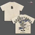 86 Eighty Six Undertaker Anime Double Printed Vintage Washed Tee Unisex Oversize Anime Manga Washed Heavyweight Cotton T-shirt
