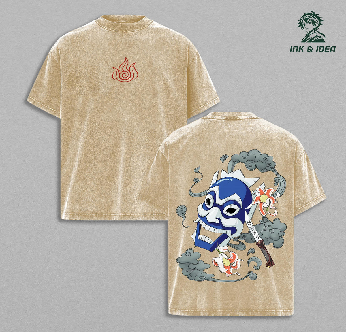 Avatar The Last Airbender Zuko Blue Spirit Mask T-Shirt Anime Graphic Tee