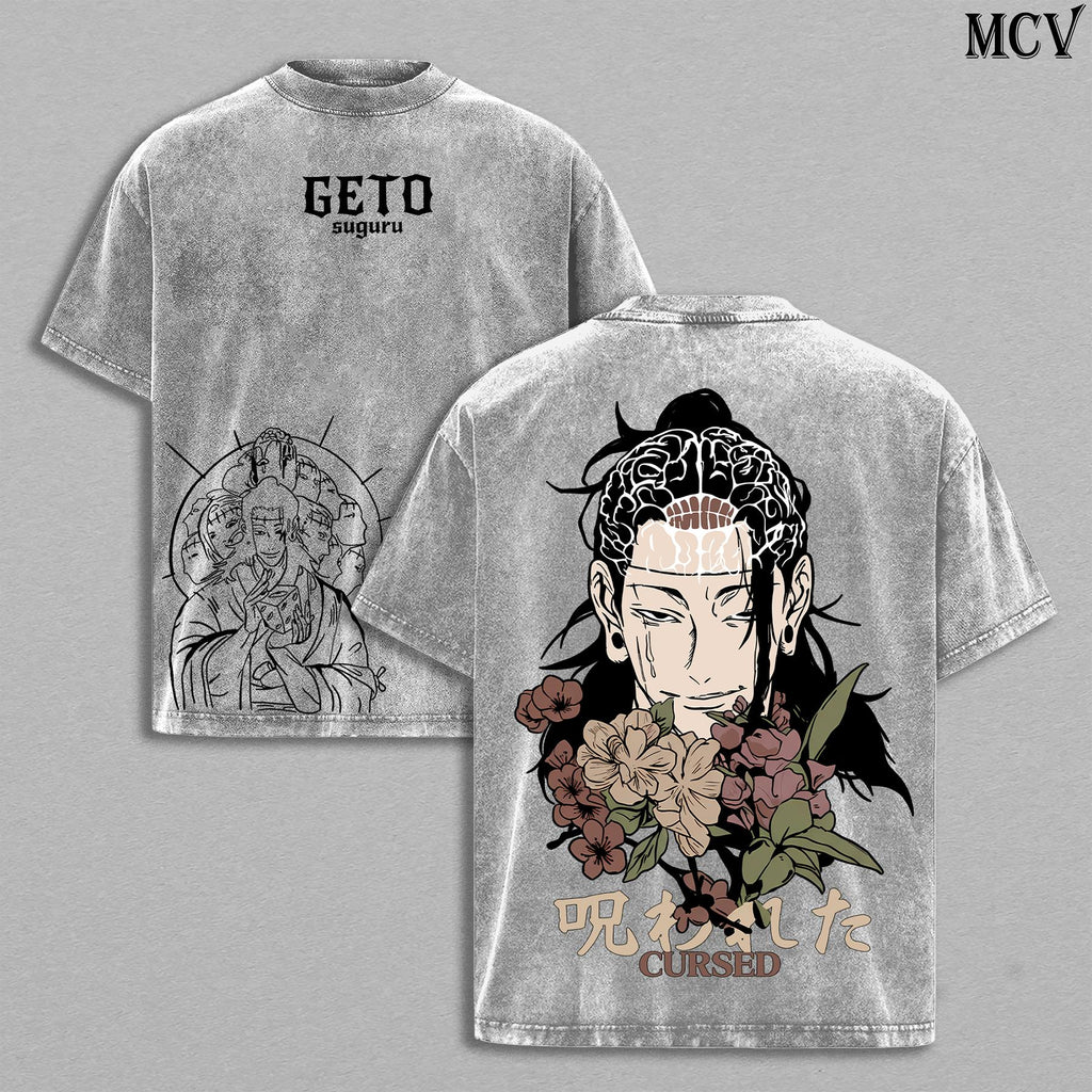 Geto Suguru Jujutsu Kaisen Cursed Spirit Manipulation Anime Washed Tee
