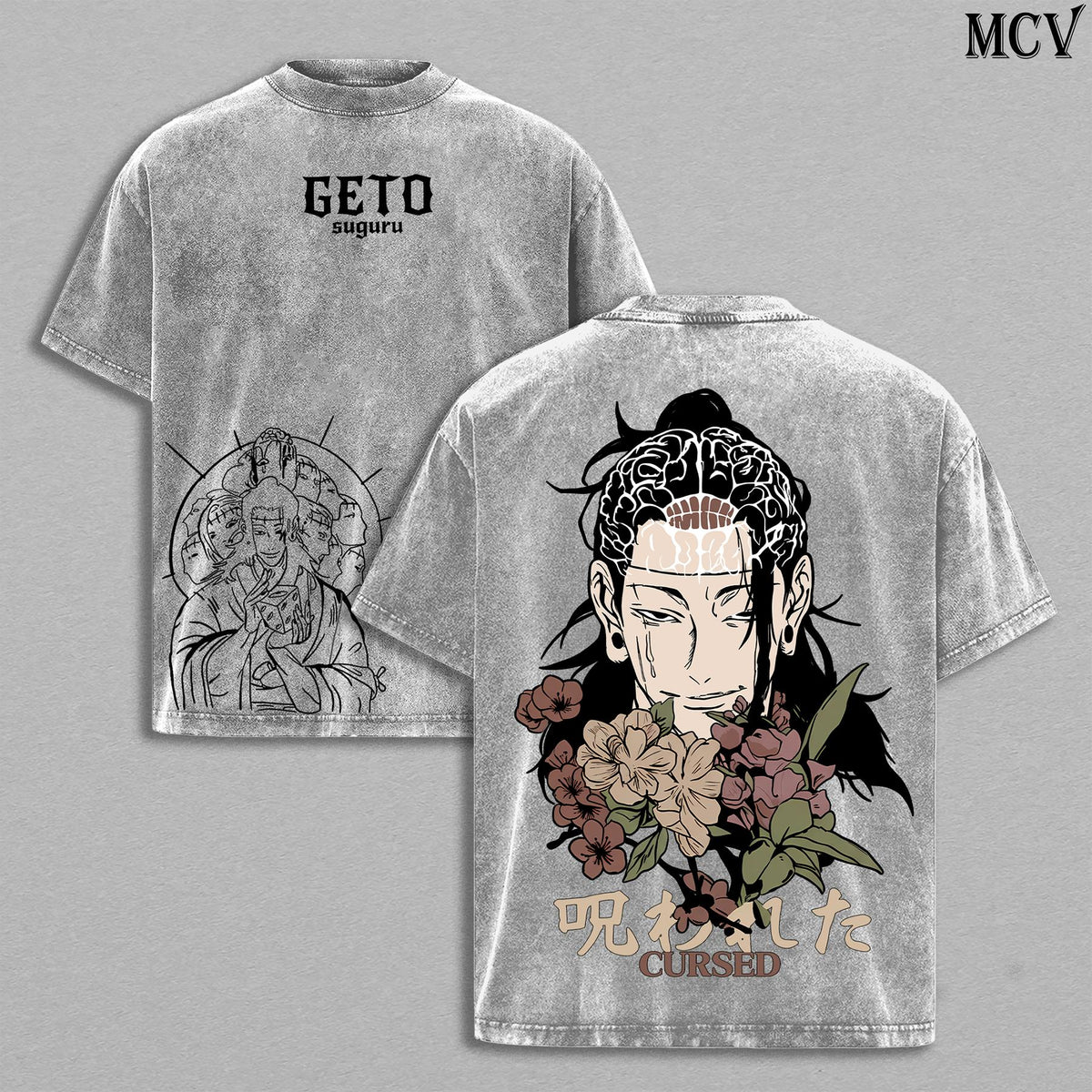 Geto Suguru Jujutsu Kaisen Cursed Spirit Manipulation Anime Washed Tee