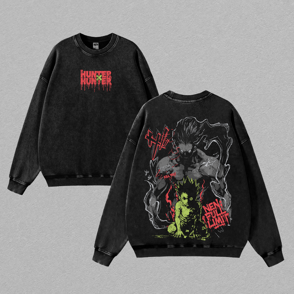 Gon Rage Unleashed Hunter x Hunter Anime Vintage Washed Tee & Hoodie