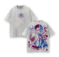 Akaza x Koyuki Tragic Love Tee – Vintage Washed Oversized Anime Shirt
